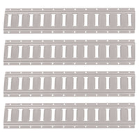 2' Horizontal E-Track- Gray Painted- 4-Pack