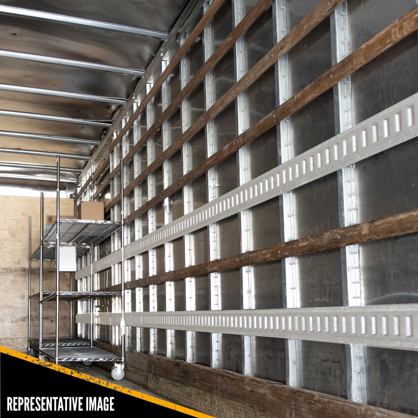 8' Horizontal E-Track Gray Painted