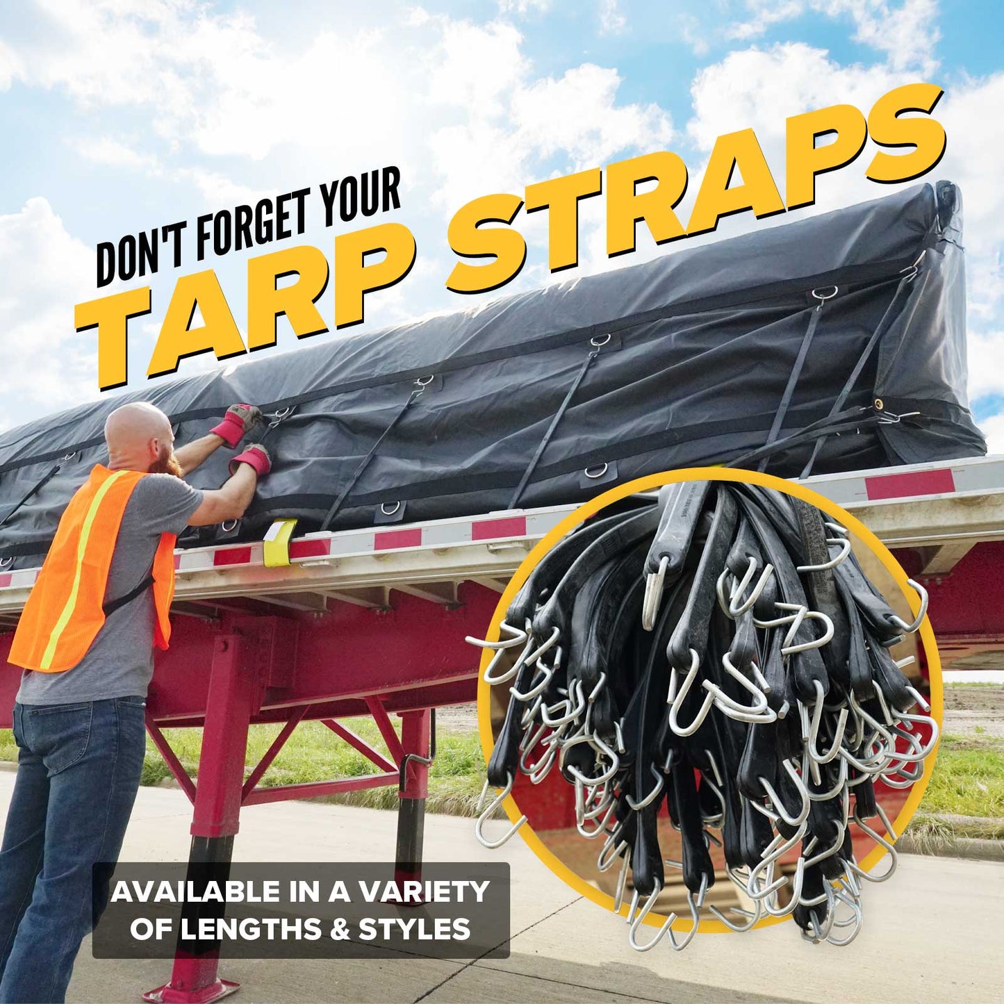 24' X 18' Lightweight Lumber Tarp | 8' Drop & Flap - 14 oz. Black Tarp