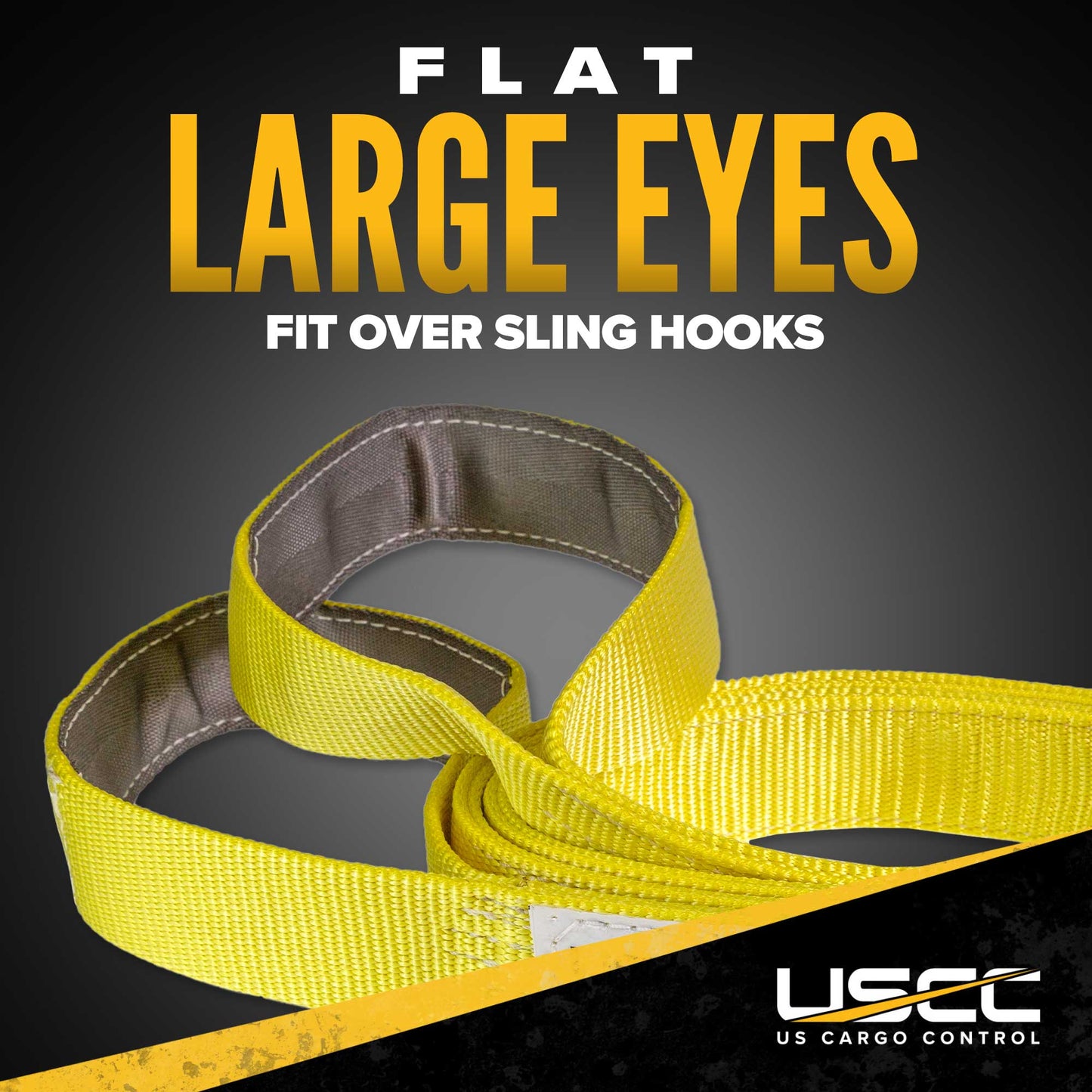 type 3 nylon lifting slings with large flat eyes