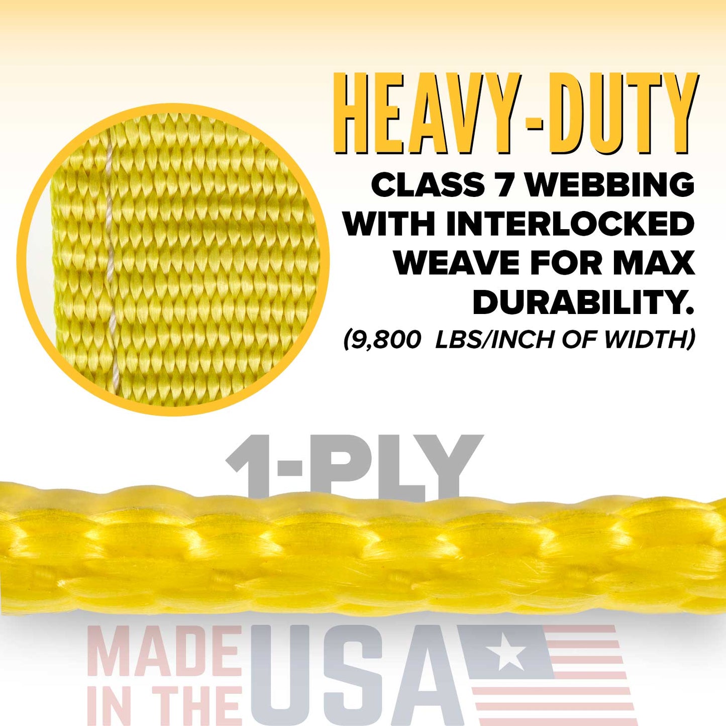 1-ply nylon lifting sling material