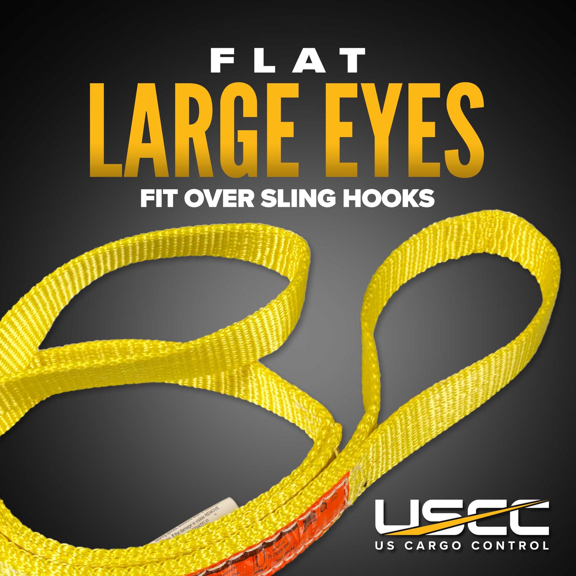 type 3 nylon lifting slings with large flat eyes