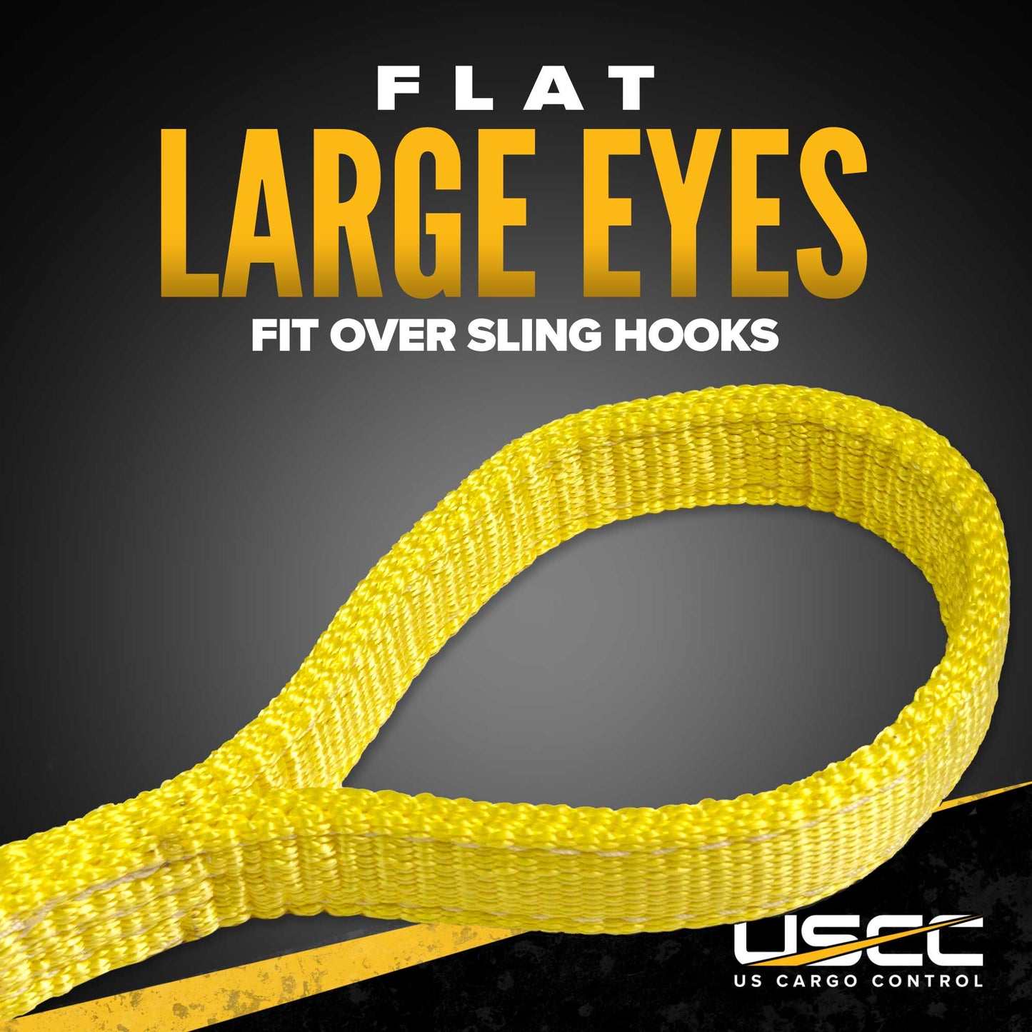 type 3 nylon lifting slings with large flat eyes