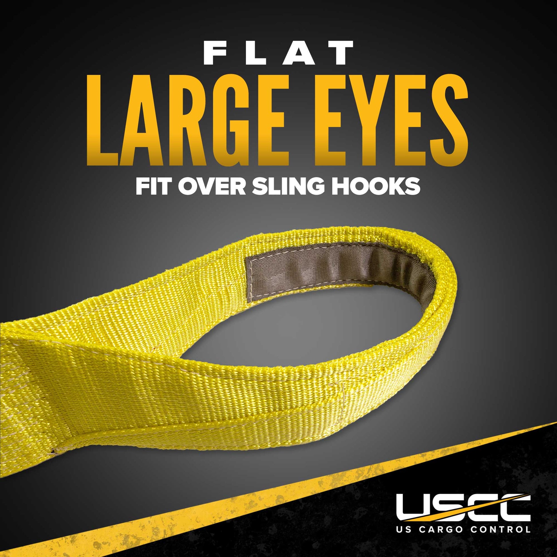type 3 nylon lifting slings with large flat eyes