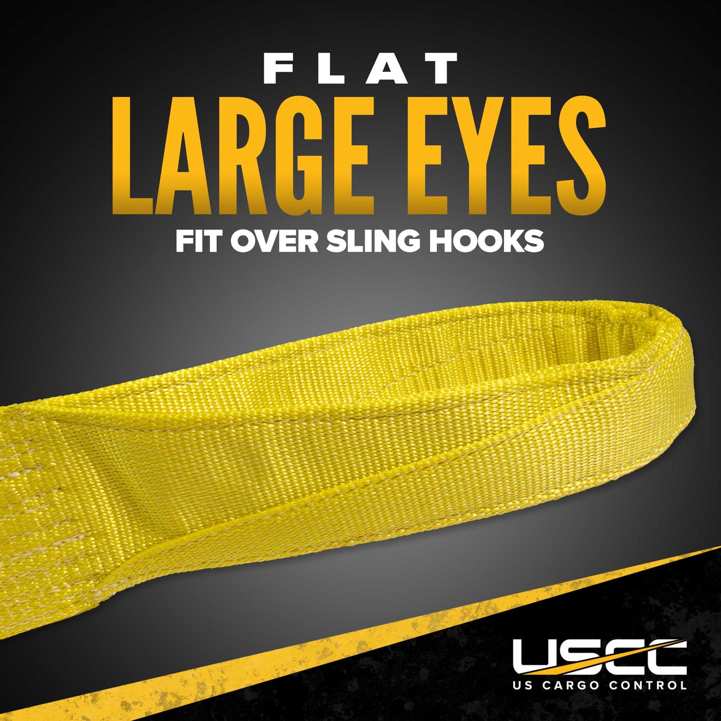 type 3 nylon lifting slings with large flat eyes