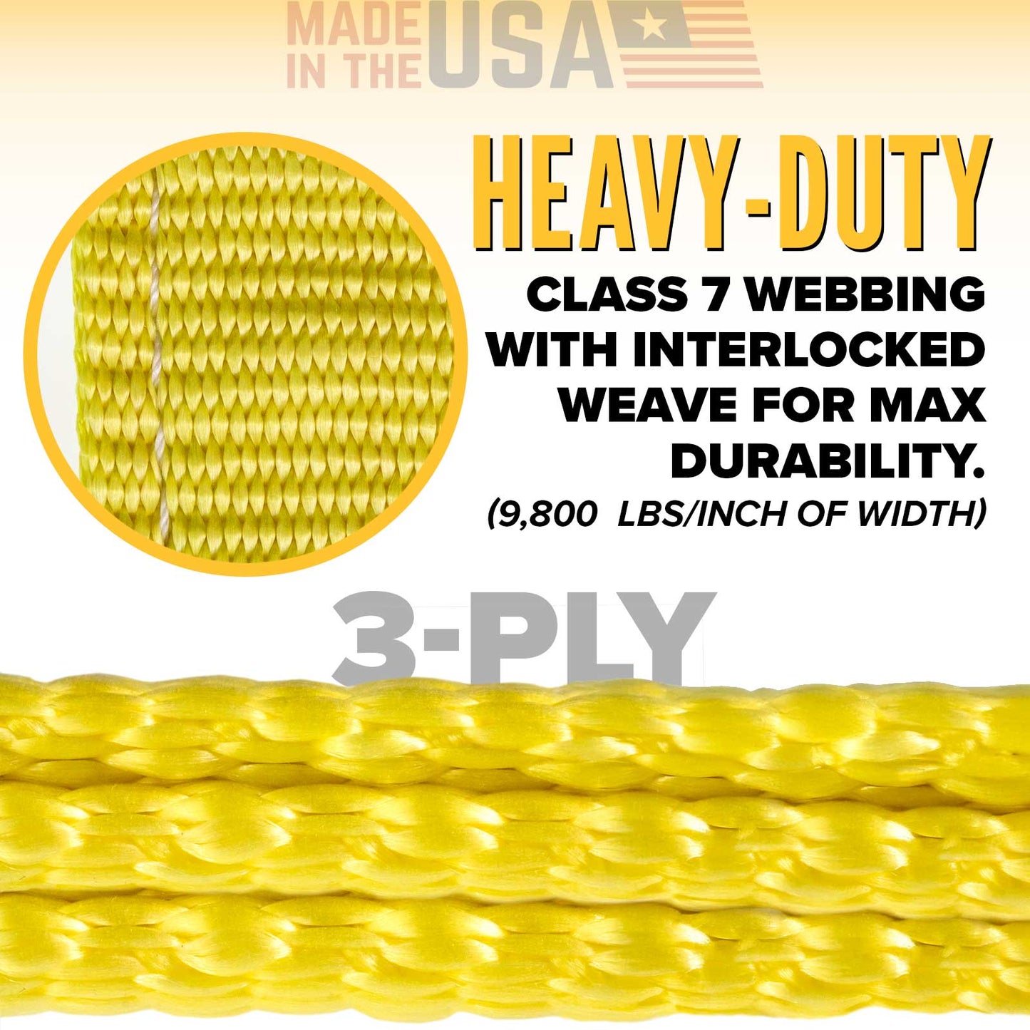 3-ply nylon lifting sling material