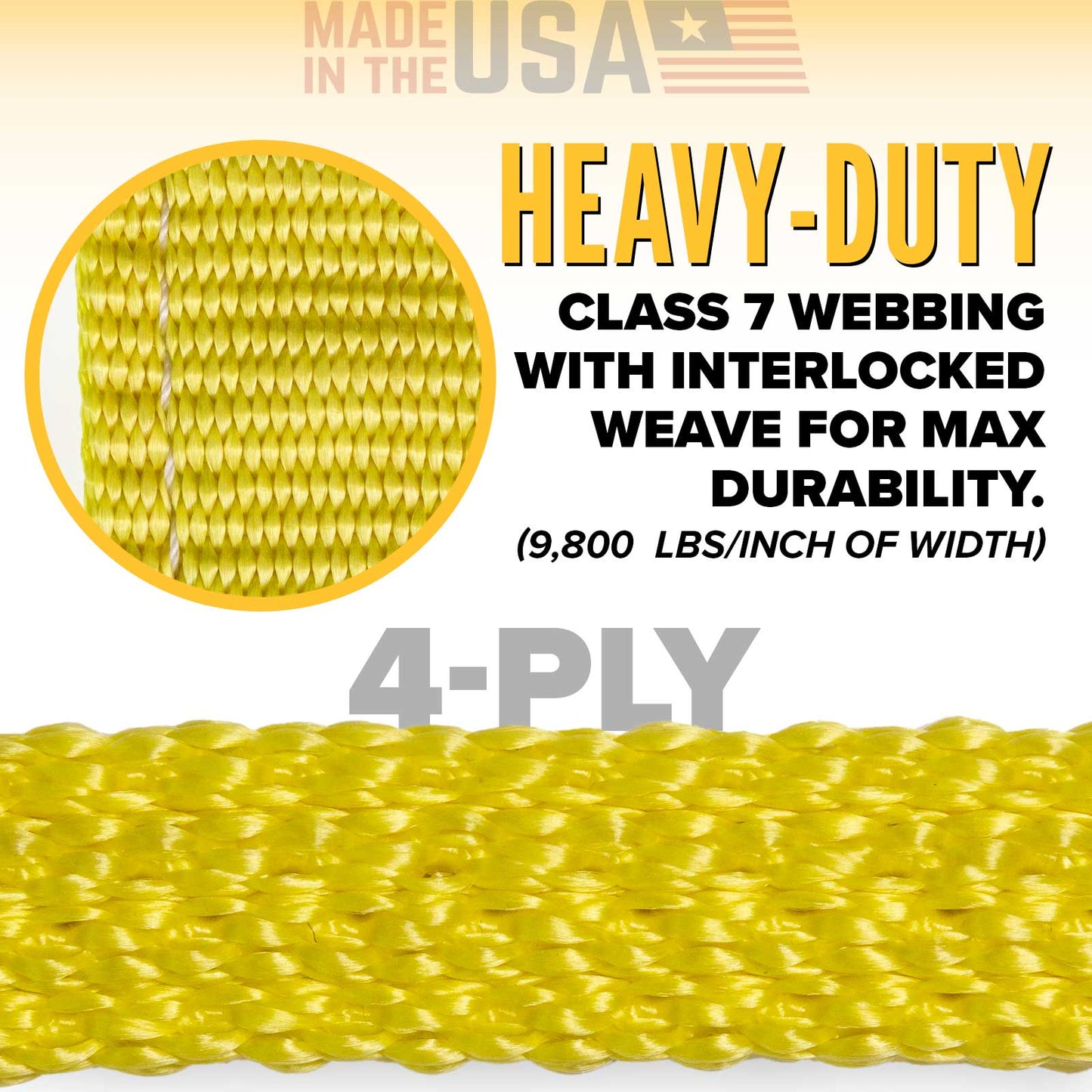 3-ply nylon lifting sling material