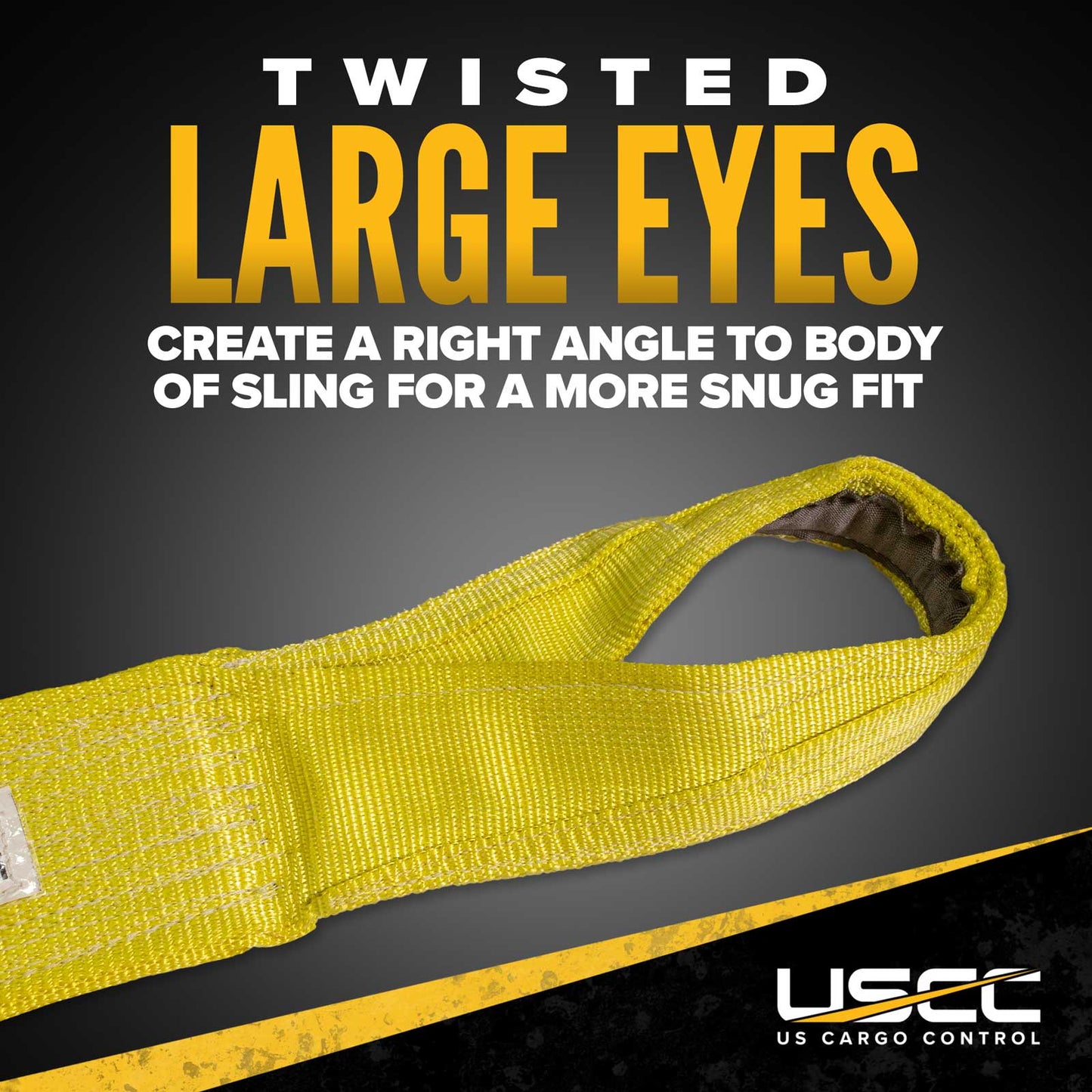 type 4 nylon slings have large twisted eyes