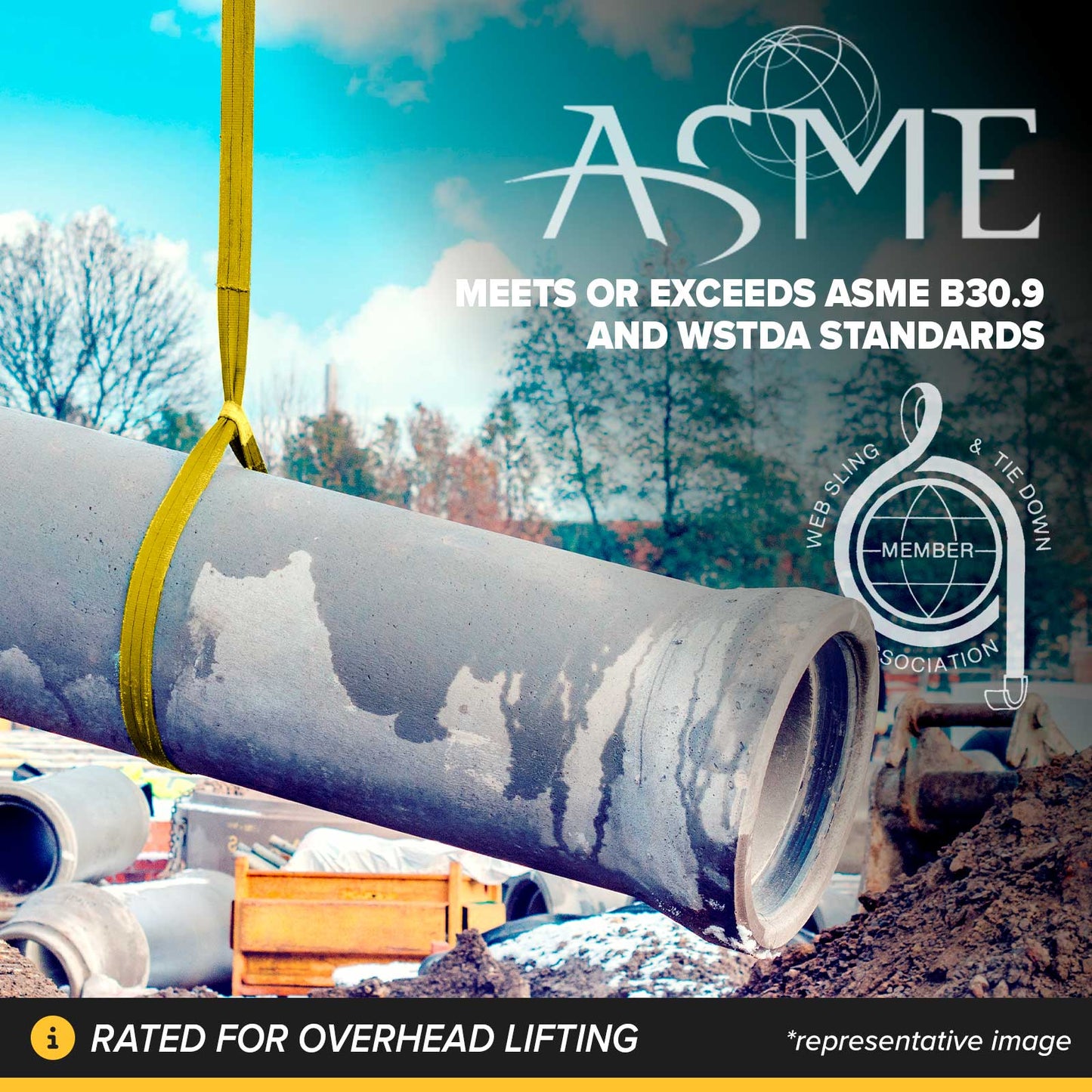 compliant nylon lifting slings that meet ASME/WSTDA standards