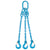 38 inch x 18 foot Pewag 3 Leg Chain Sling w Sling Hooks Grade 120 image 1 of 2