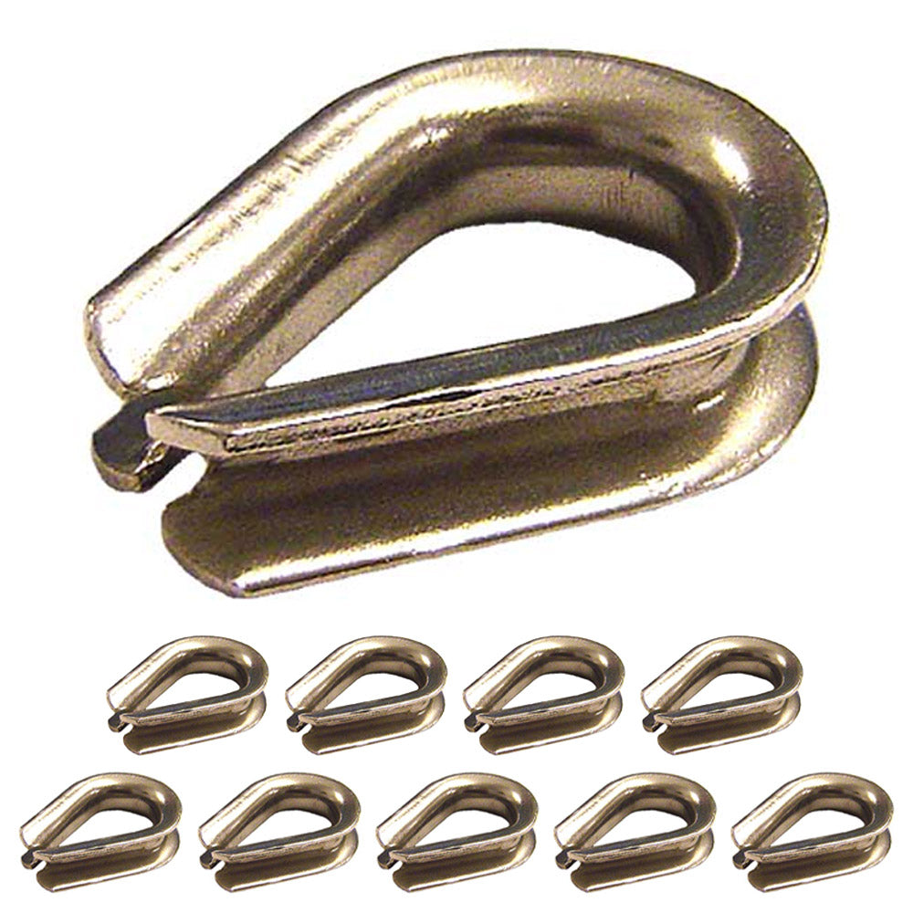 1/2" Stainless Steel Thimble | Type 304 - Heavy-Duty | 10-Pack