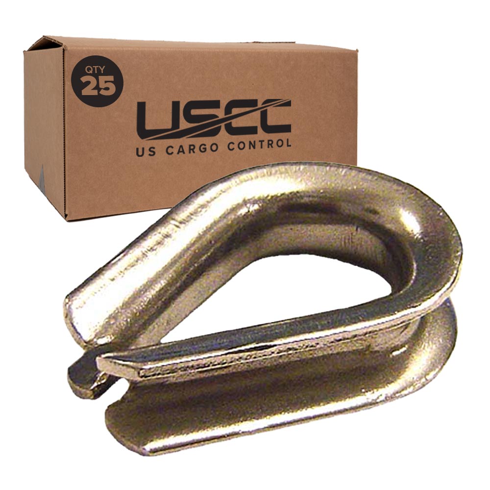 1/4" Stainless Steel Thimble | Type 304 - Heavy-Duty | 25-Pack