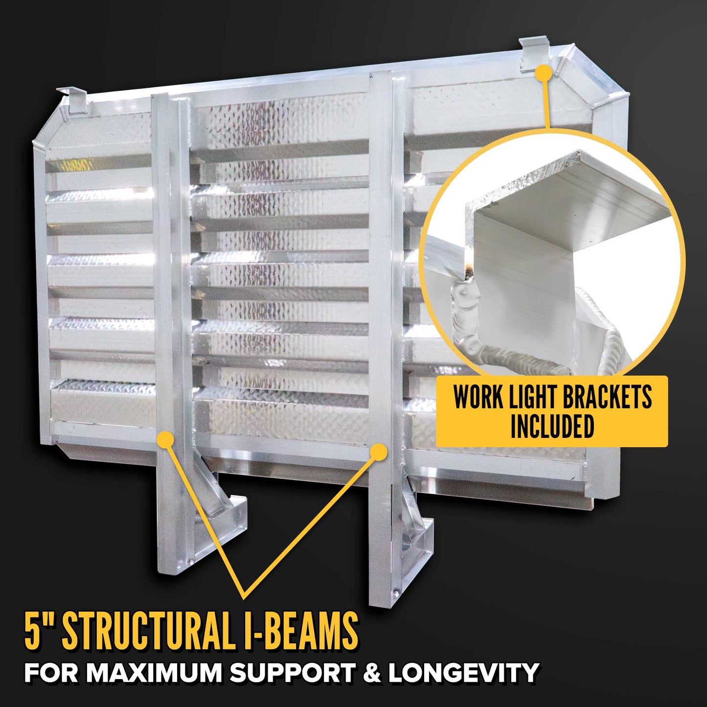 68" x 80" Semi Headache Rack | Full Tray & 2 Chain Hangers