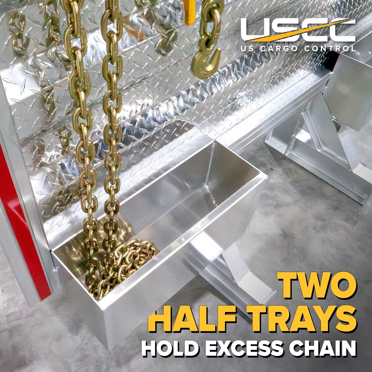 68" x 86" Semi Headache Rack | 2 Half-Trays & 2 Chain Hangers | U-Bolt Mounting Kit