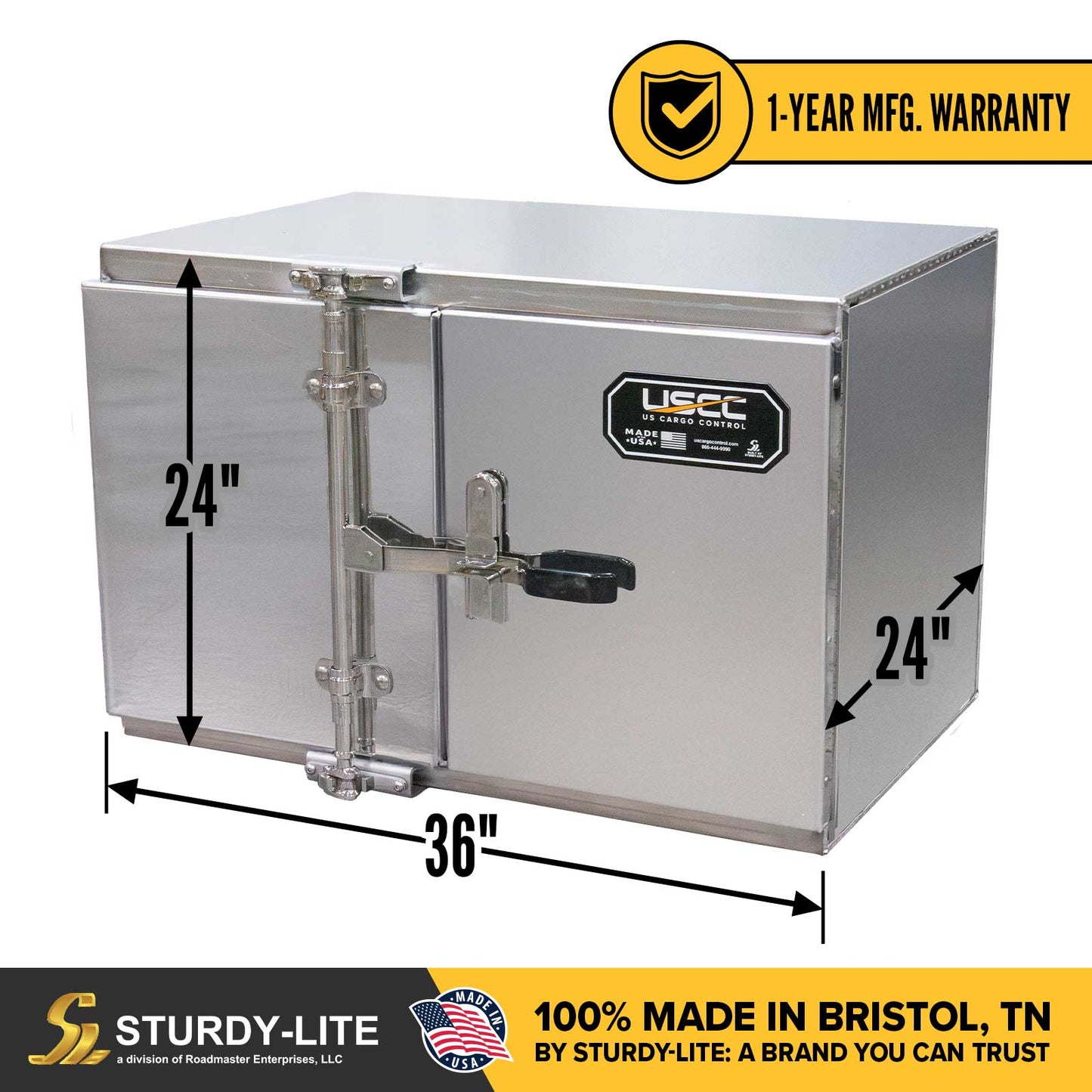 Sturdy-Lite Double Mirror Underbody Toolbox 24" x 24" x 36"