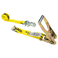 6' tow truck strap -  tow strap with RTJ cluster hook and e fitting
