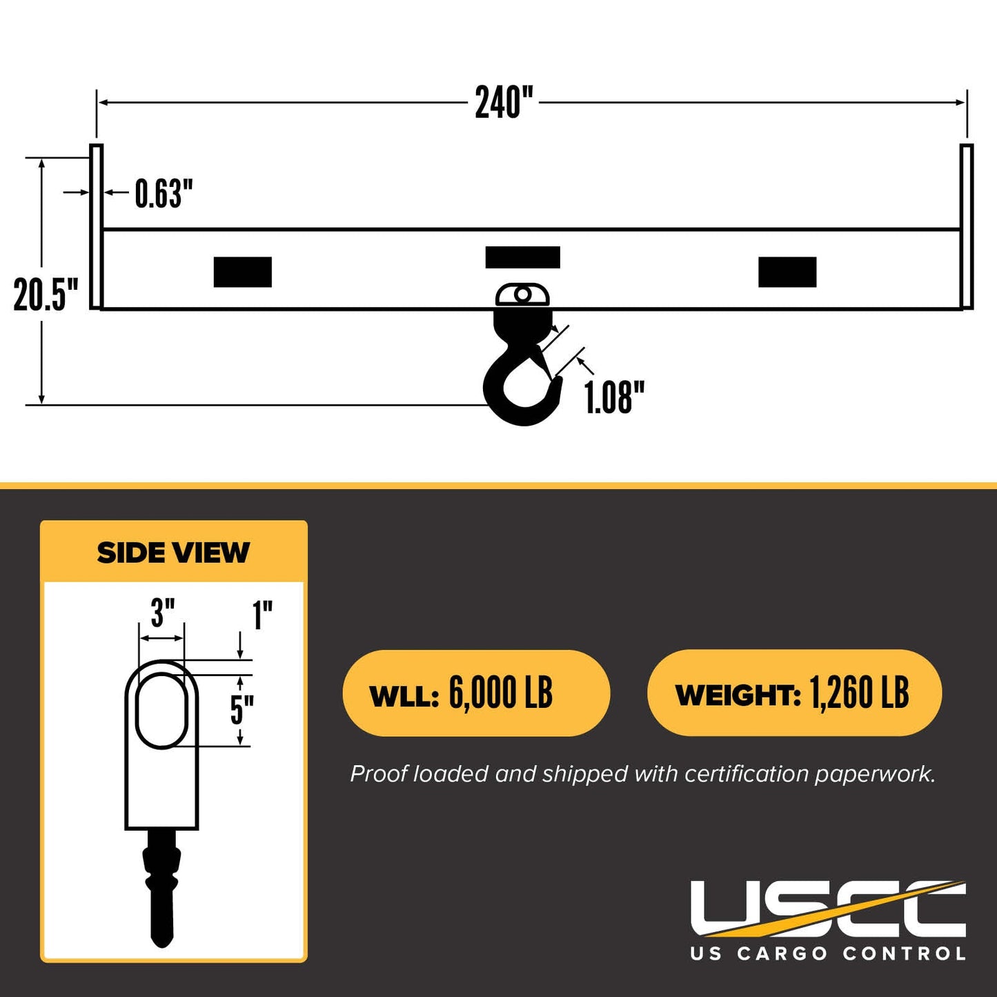 M&W 16442 twin hoist lifting beam specs