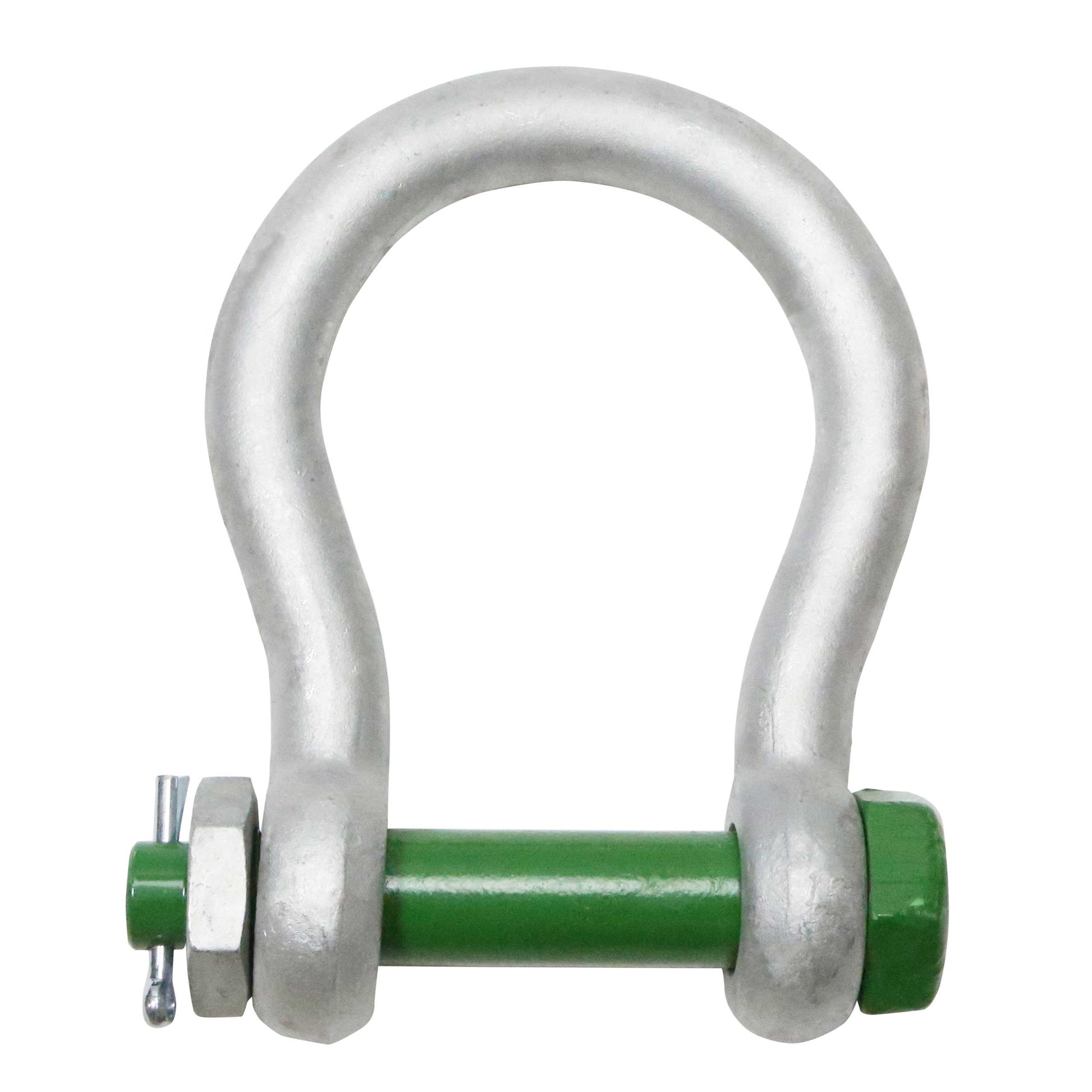 1" Van Beest Green Pin® Bolt Type Wide Mouth Towing Shackle | G-4263 - 6.5 Ton rear view