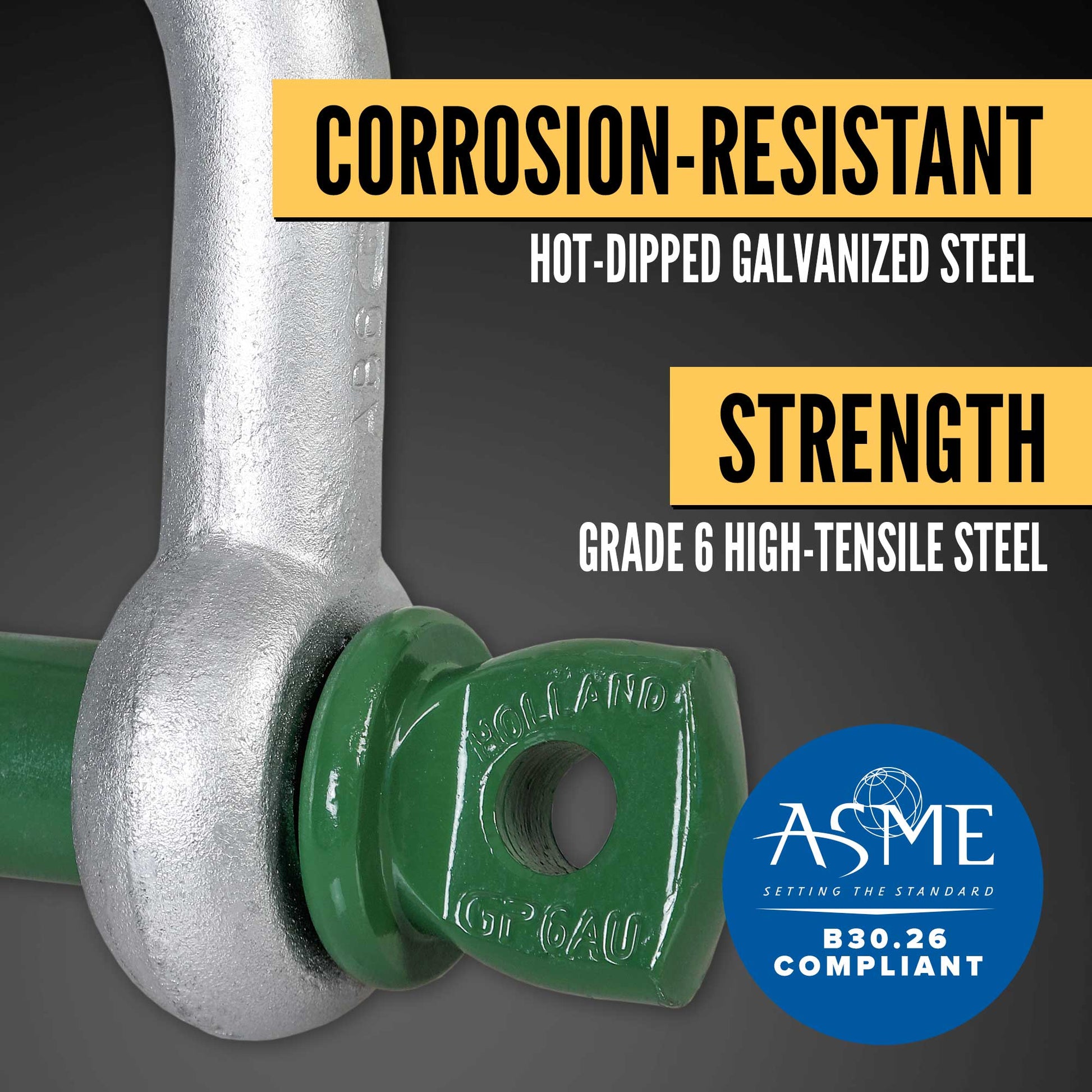 1/2" Van Beest Green Pin® Screw Pin Chain Shackle | G-4151 - 2 Ton shackle construction