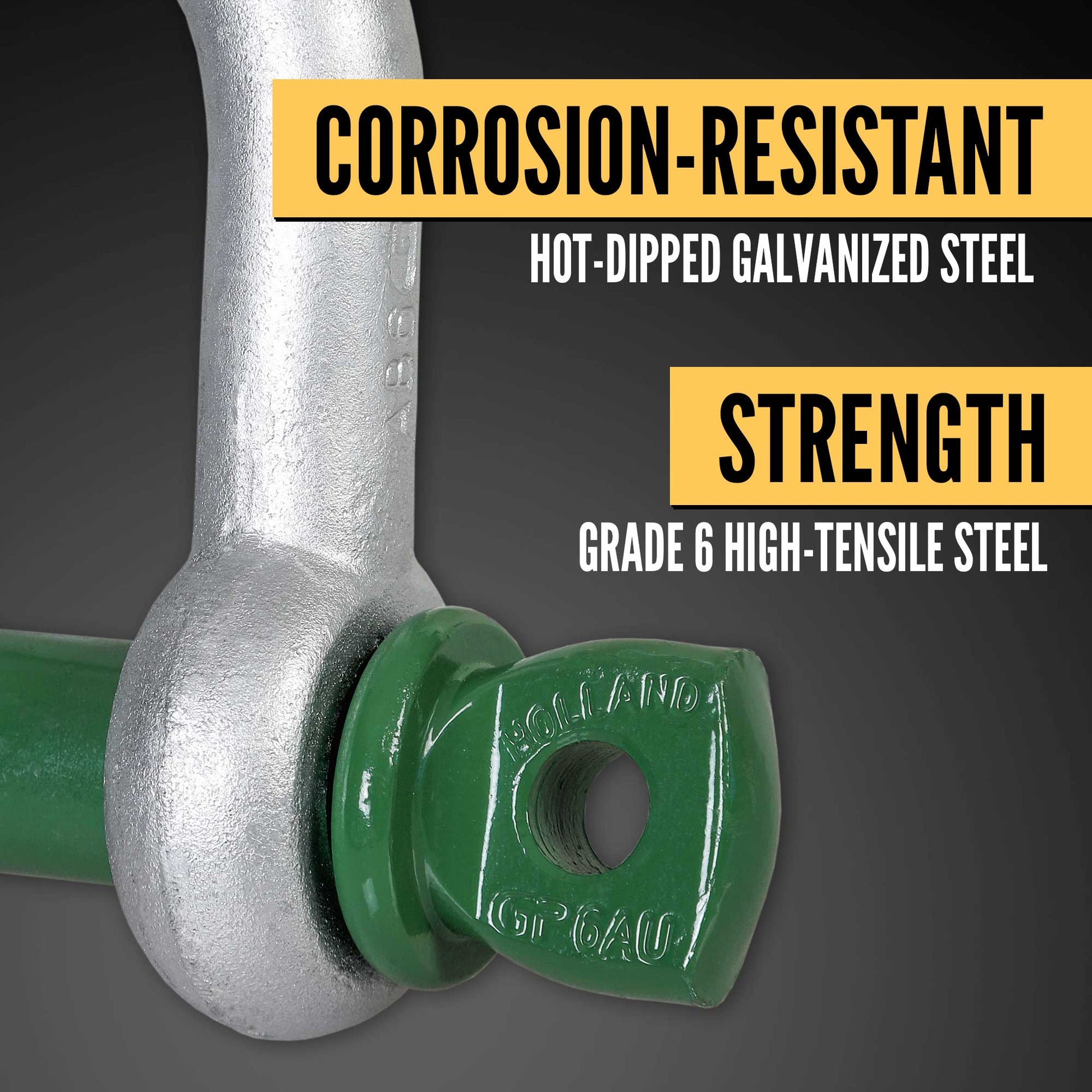 3/8" Van Beest Green Pin® Screw Pin Chain Shackle | G-4151 - 1 Ton shackle construction