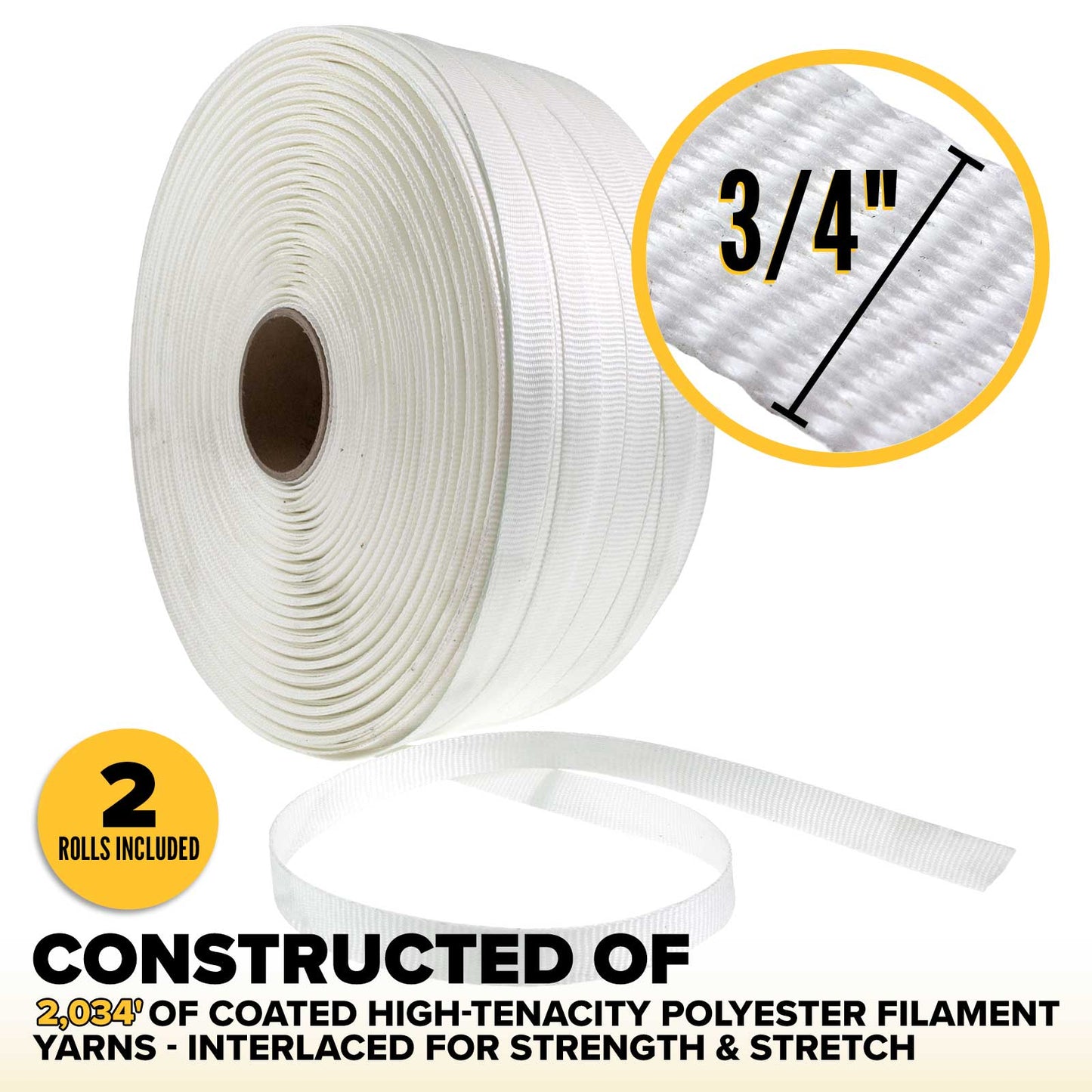 3/4" Woven Cord Strapping Starter Kit - Mobile Dispenser