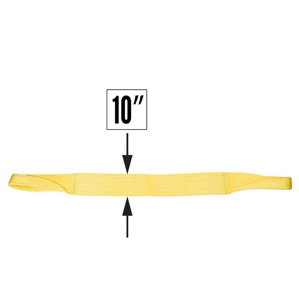 Nylon Lifting Sling Straight Eye & Eye 10 inch x 10 foot 4ply image 4 of 4