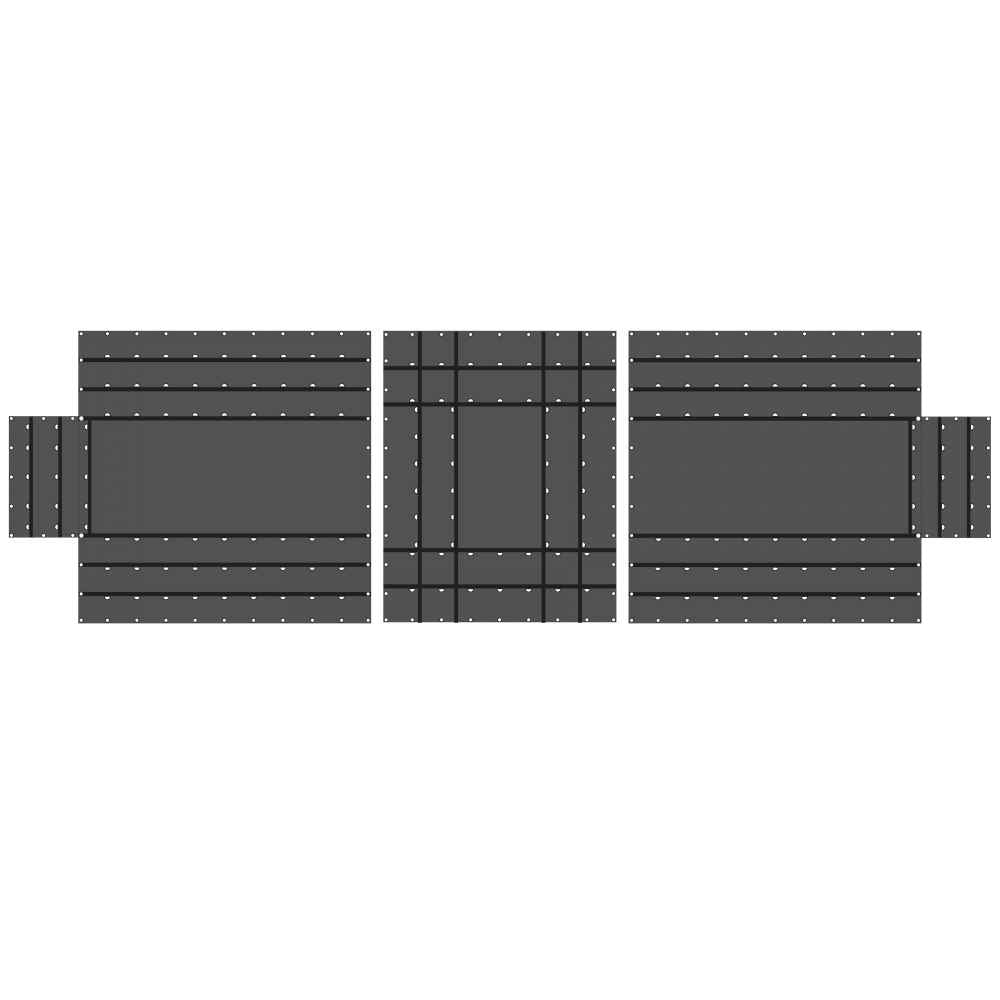 14 oz 3 Pc Lumber Tarp Ends 20 foot x 20 foot (6 foot Drop) Mid 20 foot x 16 foot Black image 1 of 10
