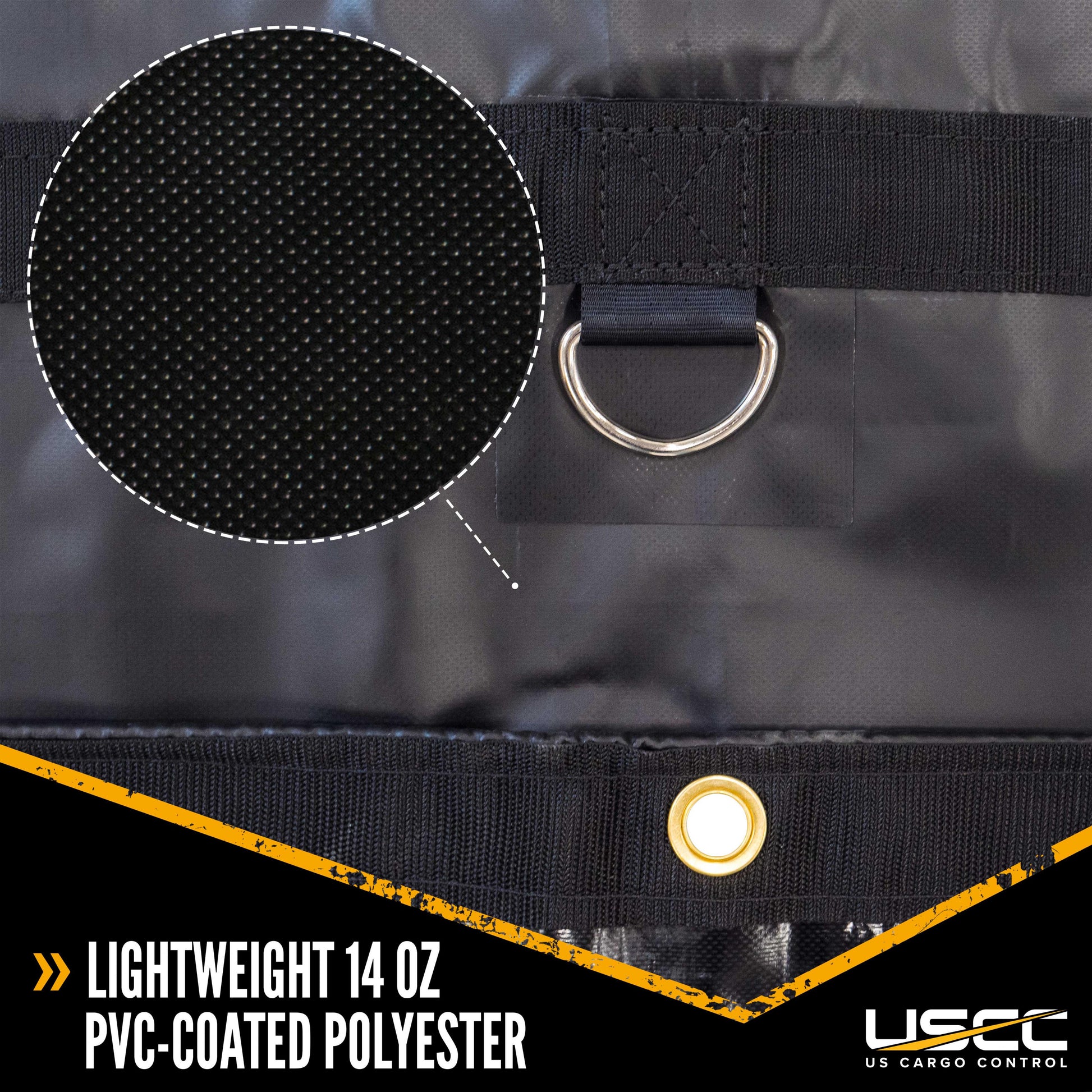 14 oz 3 Pc Lumber Tarp Ends 24 foot x 20 foot (8 foot Drop) Mid 24 foot x 18 foot Black image 4 of 10