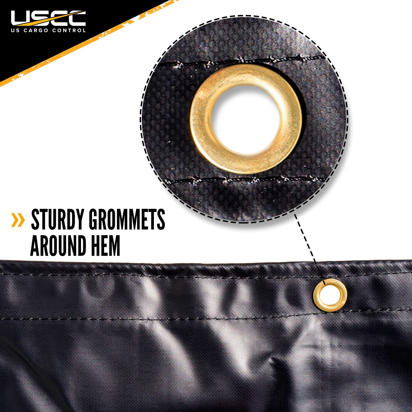 14 oz 3 Pc Lumber Tarp Ends 24 foot x 20 foot (8 foot Drop) Mid 24 foot x 18 foot Black image 10 of 10