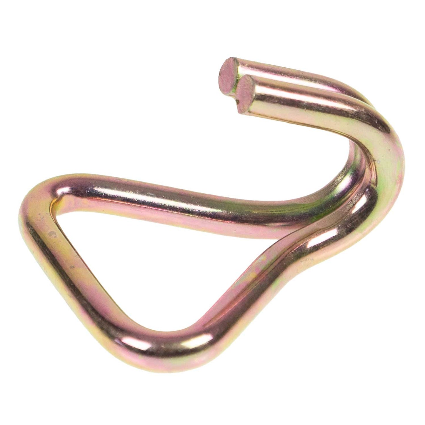 2" Double J Wire Hook: Yellow Zinc | 3,000 lbs. BS