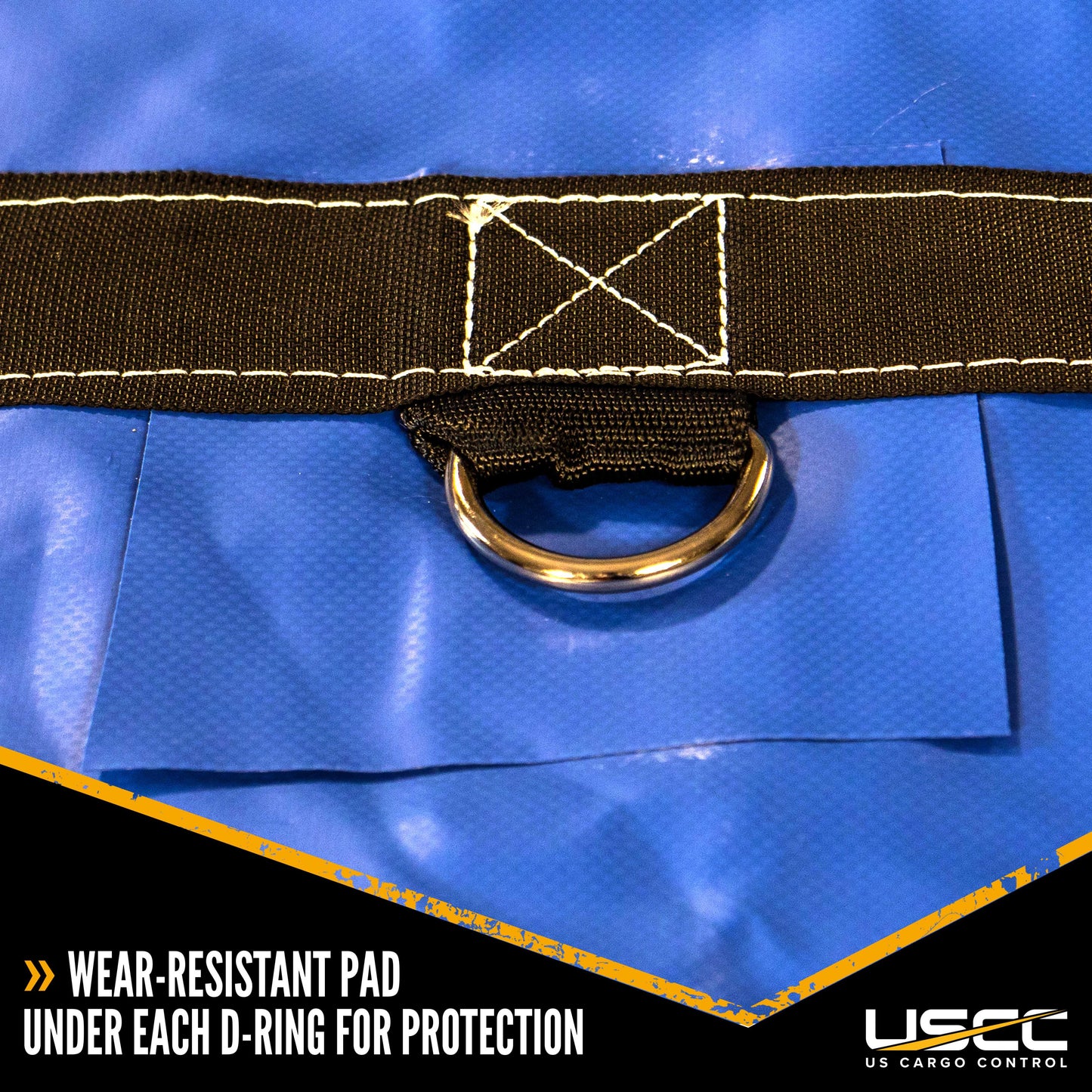 Heavy Duty Lumber Tarp - 20' x 28' (6' Drop & Flap) - 18 oz. Blue Tarp