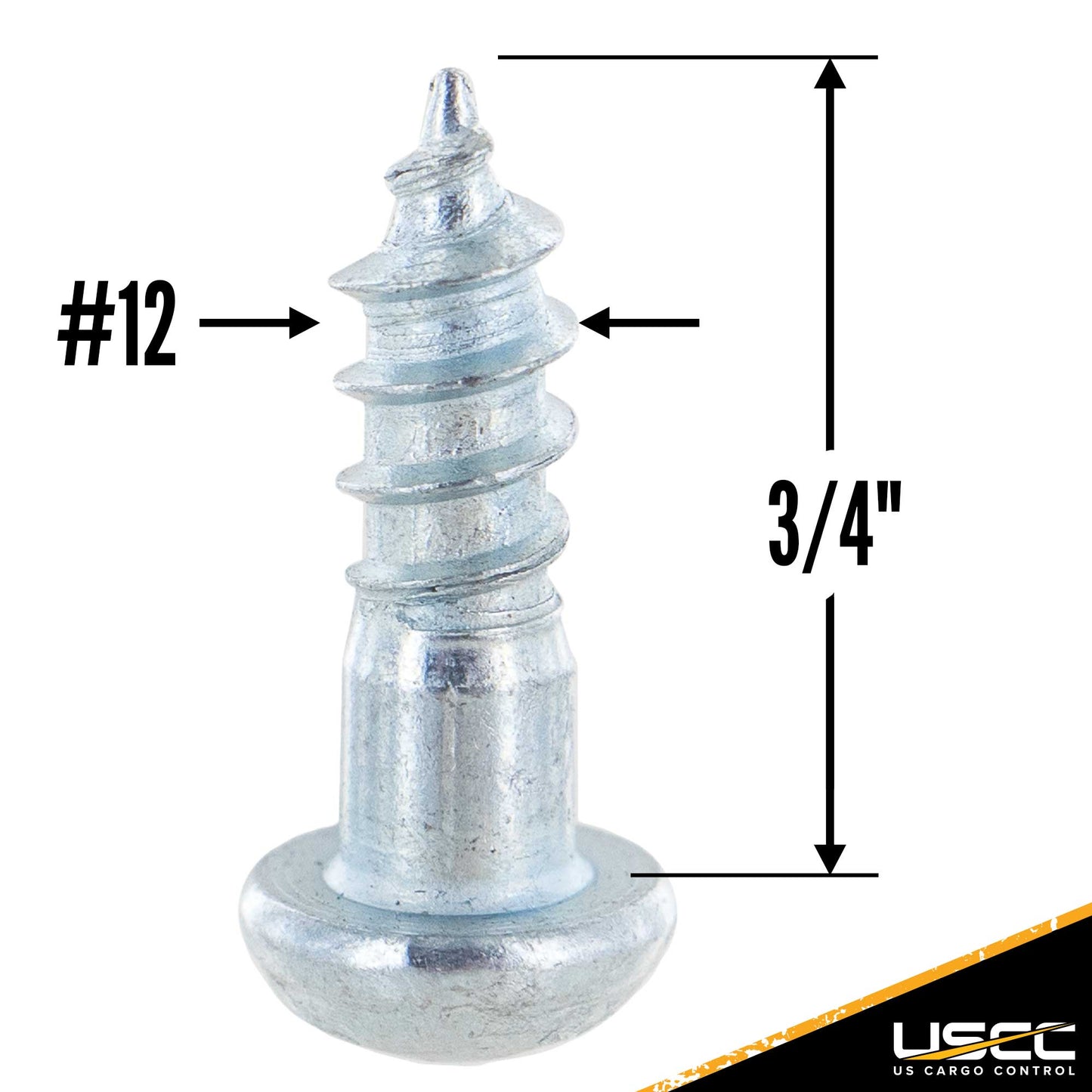 #12 X 34 inch ETrack Wood Screw w Round Phillips Head (10 pk) image 2 of 5