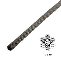 3/16" 7x19 Type 304 Stainless Steel Wire (by Linear Foot)