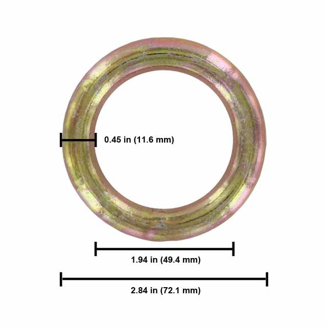 2" Heavy Duty Round Ring - 10,000 Break Strength - image 2