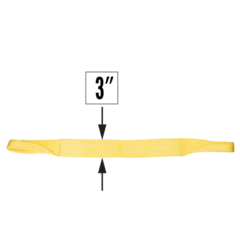 Nylon Lifting Sling Straight Eye & Eye 3 inch x 10 foot 4ply image 4 of 4