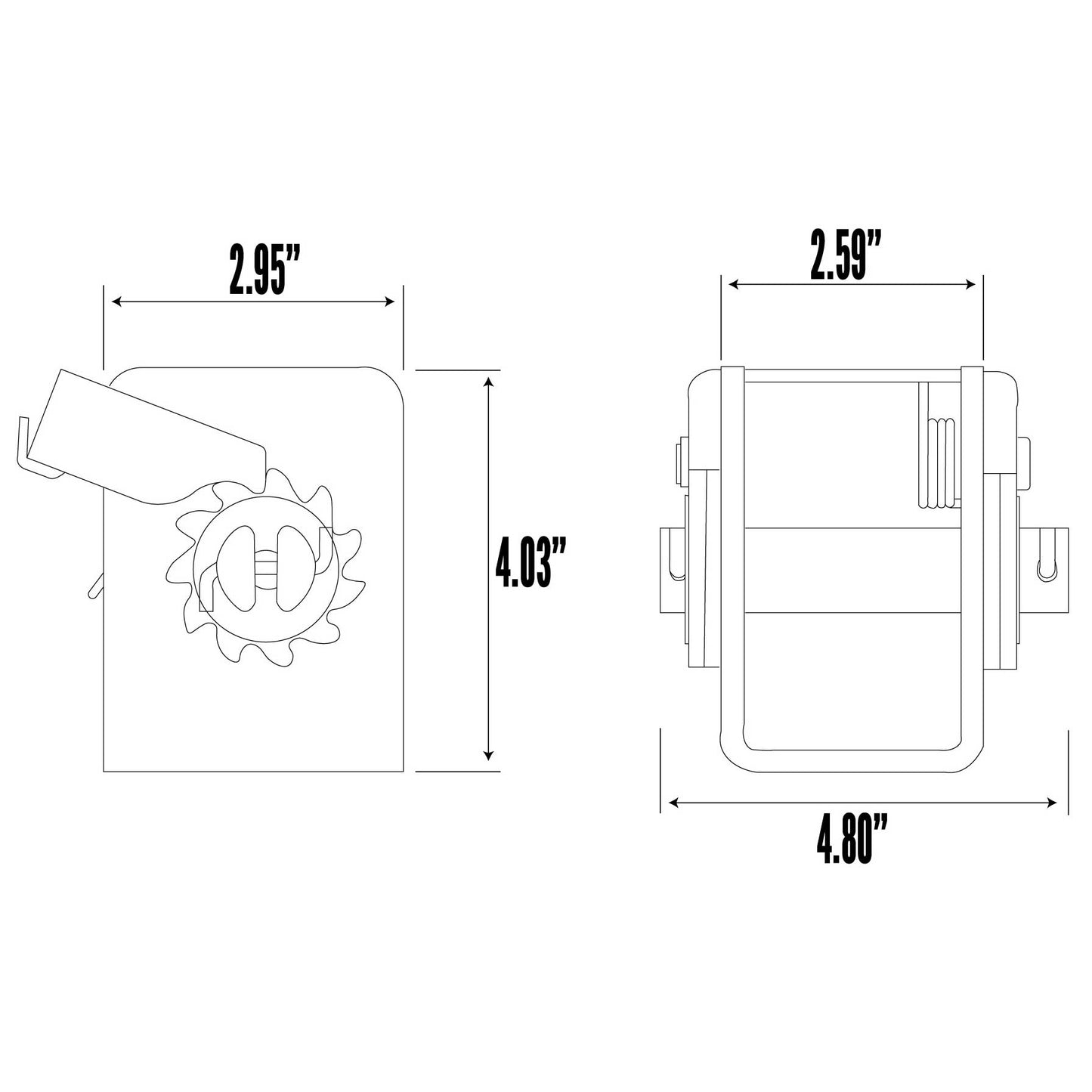 2" Lashing Truck Tie Down Winch (Left)