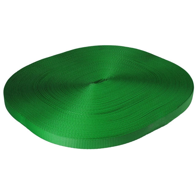 1" x 300' 4.5K Polyester Cargo Webbing - Green
