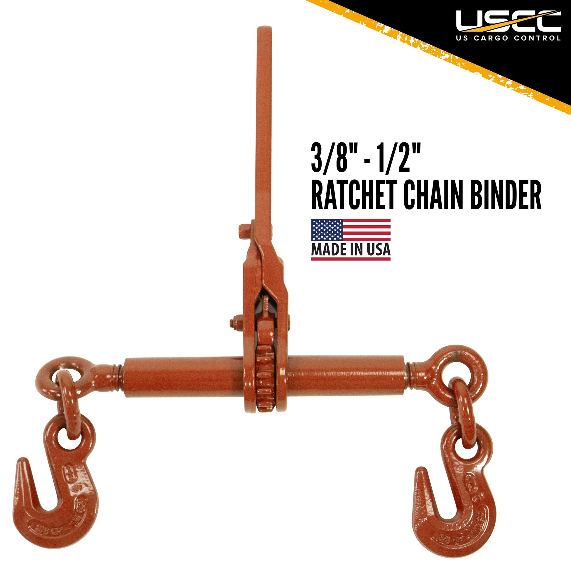 Grade 70 38 inch x 25 foot Chain Ratchet Chain Binder Made in USA Package image 2 of 8