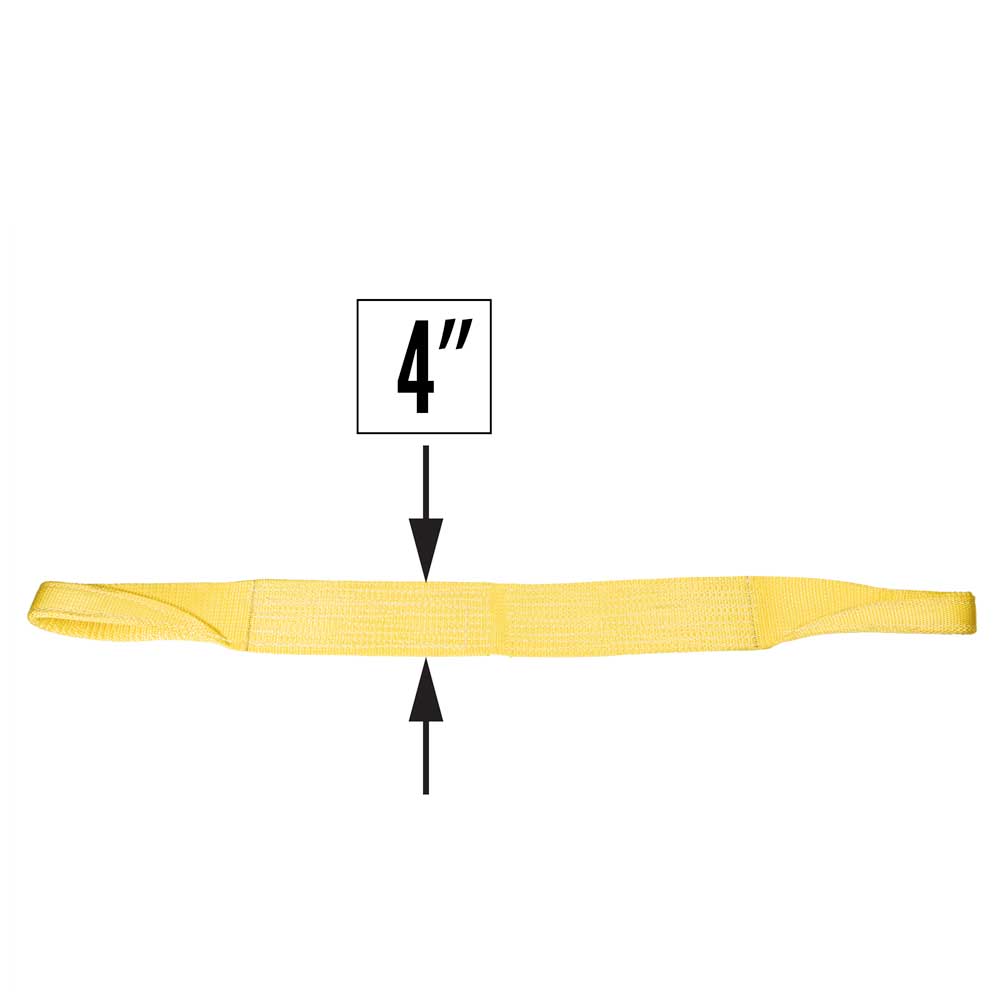 Nylon Lifting Sling Straight Eye & Eye 4 inch x 10 foot 3ply image 4 of 4