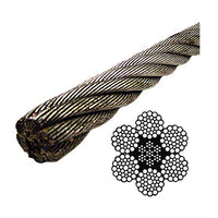 Galvanized Wire Rope EIPS IWRC - 6x37 Class - 7/16" (Lineal Foot)