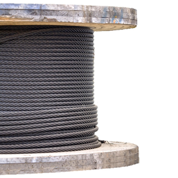 1/2" Stainless Steel Wire Rope 304 - 6x37 Class (2500' Coil)