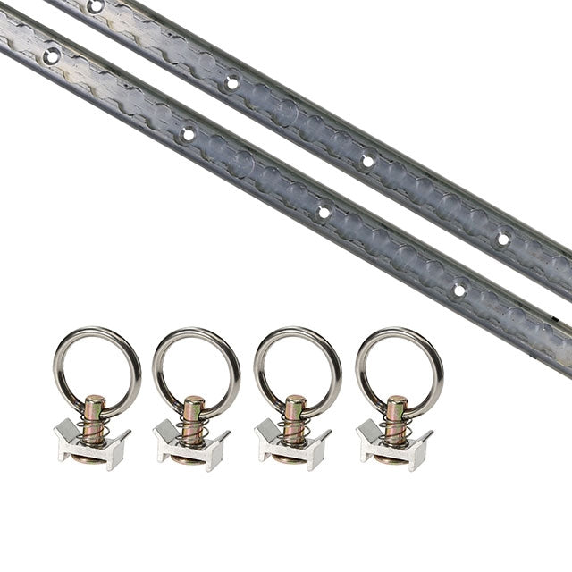 6 Piece 4 foot L Track Tie Down System Aluminum image 1 of 9