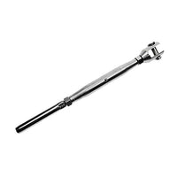 3/8" (1/4" cable) Machined Fork/Swage Stud Stainless Steel Turnbuckle