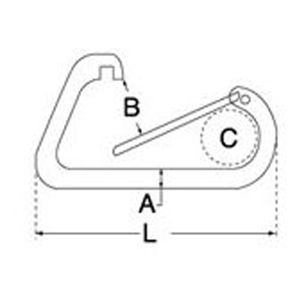 Spring Clip SS T316 - 3-3/16" Length - image 2