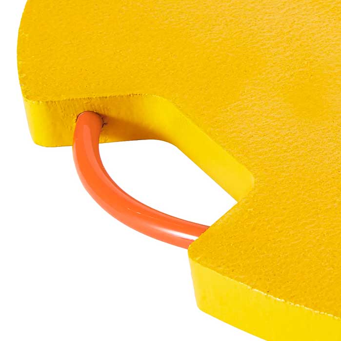 FiberTech® 36" Round Outrigger Pad | Heavy Duty | 1" Thick | Yellow Image 2 of 3