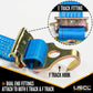 2 inch x 20 foot Blue Cam Buckle Strap w F Hooks & Spring E Fittings image 4 of 8