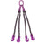 34 inch x 18 foot 4 Leg Chain Sling w Grab Hooks Grade 100 image 1 of 3