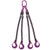 34 inch x 16 foot 4 Leg Chain Sling w Sling Hooks Grade 100 image 1 of 3