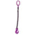 58 inch x 8 foot Single Leg Chain Sling w Grab Hook Grade 100 image 1 of 3
