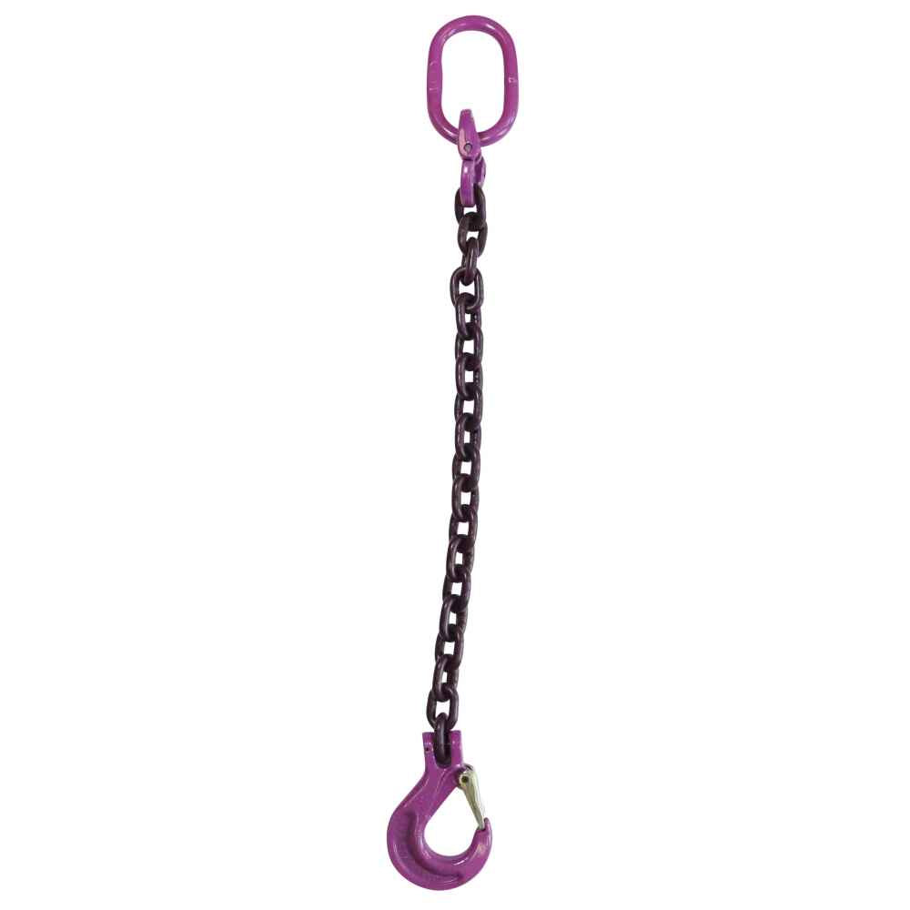 932 inch x 12 foot Single Leg Chain Sling w Sling Hook Grade 100 image 1 of 3